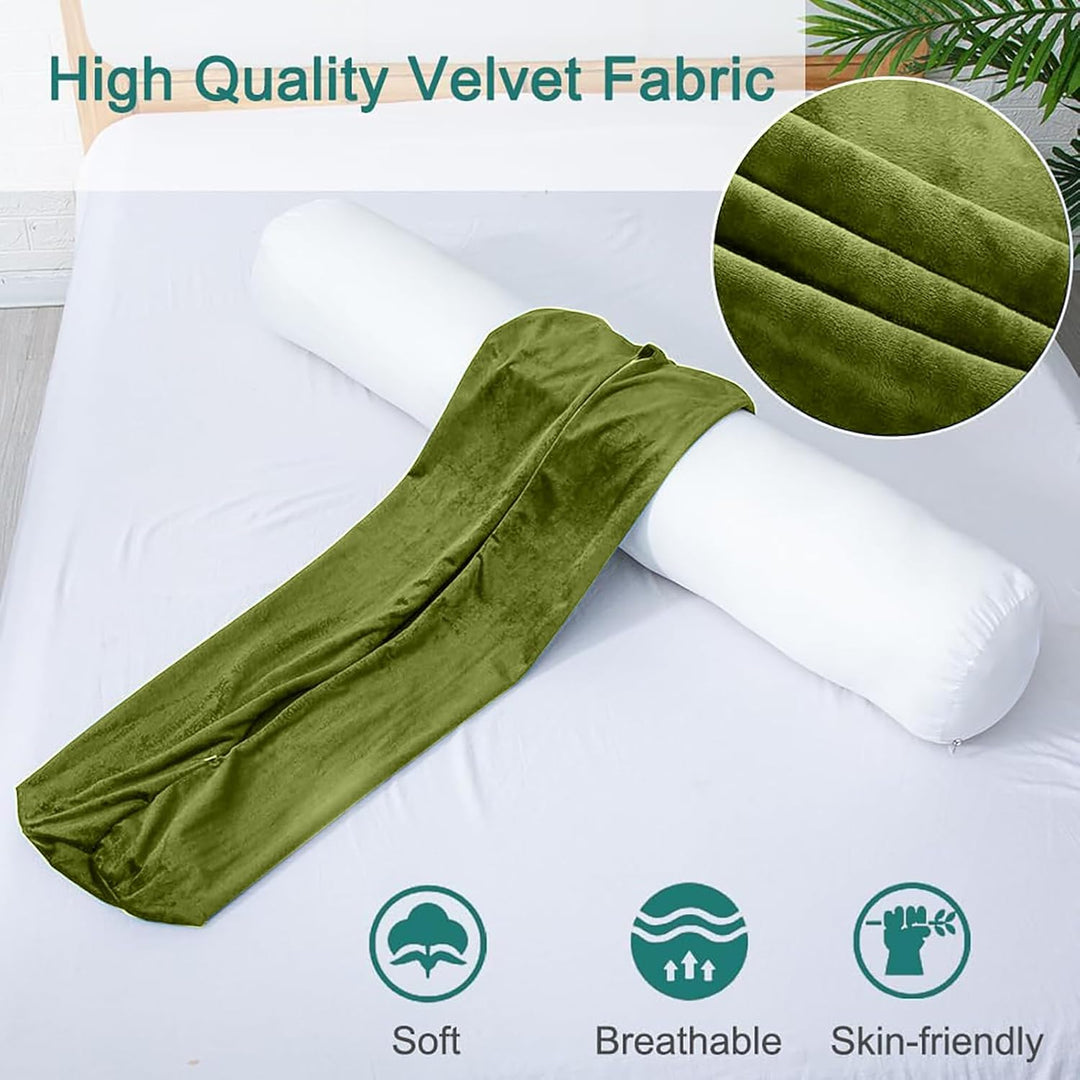 Body Pillow for Adults, Full Body Pilllow for Sleeping, Long Round Cervical Pillow, Bolster Side Sle