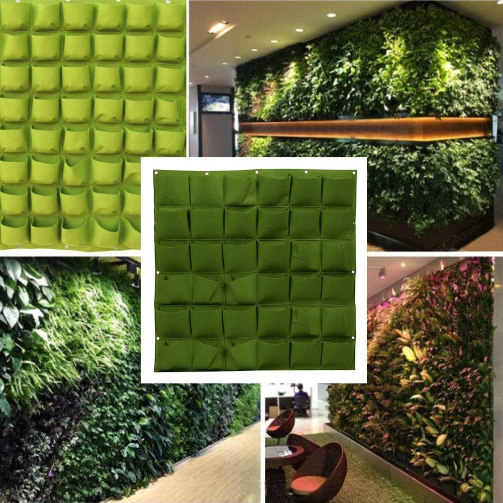 Zerodis Wachsen Taschen 36 Taschen im Freien vertikale Pflanze Taschen Greening Blume Pflanzen Tasch