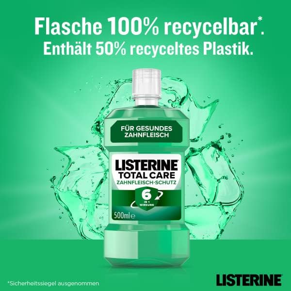 LISTERINE Total Care Zahnfleisch-Schutz (500 ml), schützende Mundspülung gegen Zahnfleischprobleme m