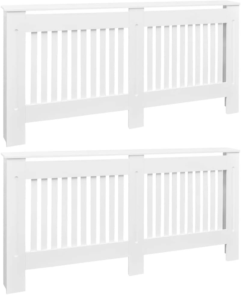 Wohnzimmer 2 Stücke Heizkörper Verkleidung Abdeckung 172x19x81.5 cm MDF Heizkörperabdeckung Dekorati