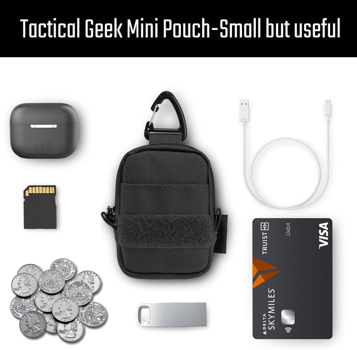 TACTICAL GEEK Storage A6 Mini EDC Organizer - 2-Taschen Premium 500D Cordura Nylon Tasche Für AirPod