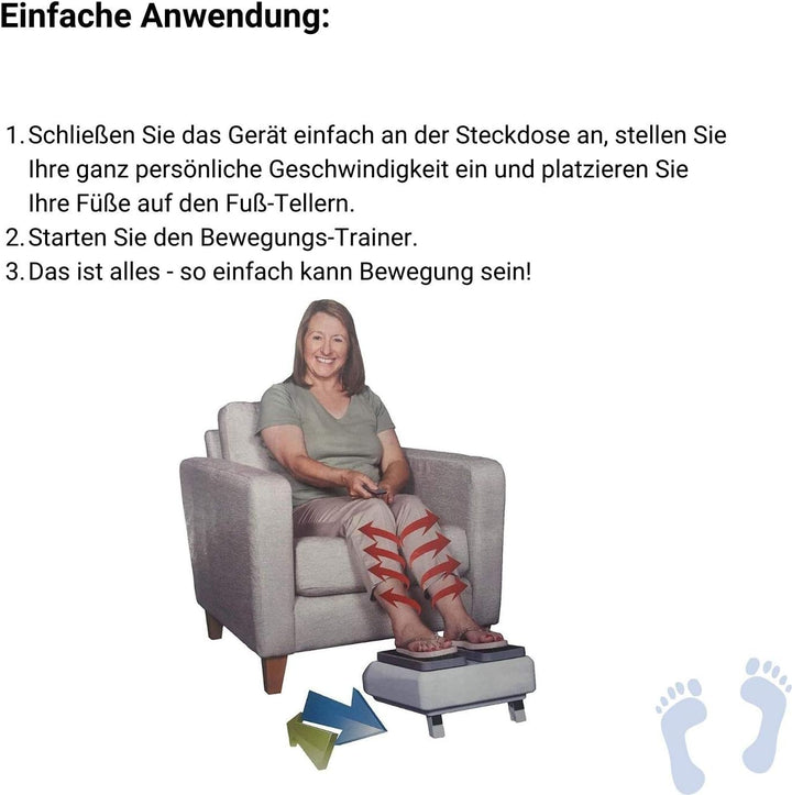 Bioenergiser Leg Exerciser Pro: Passives Bewegungstraining für Jung & Alt. 3 Stufen, inkl. Fernbedie