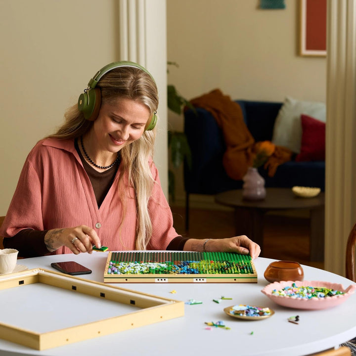 LEGO Art Claude Monet - Die Brücke über den Seerosenteich - Hängendes 3D Wandkunstwerk für die Wohnu