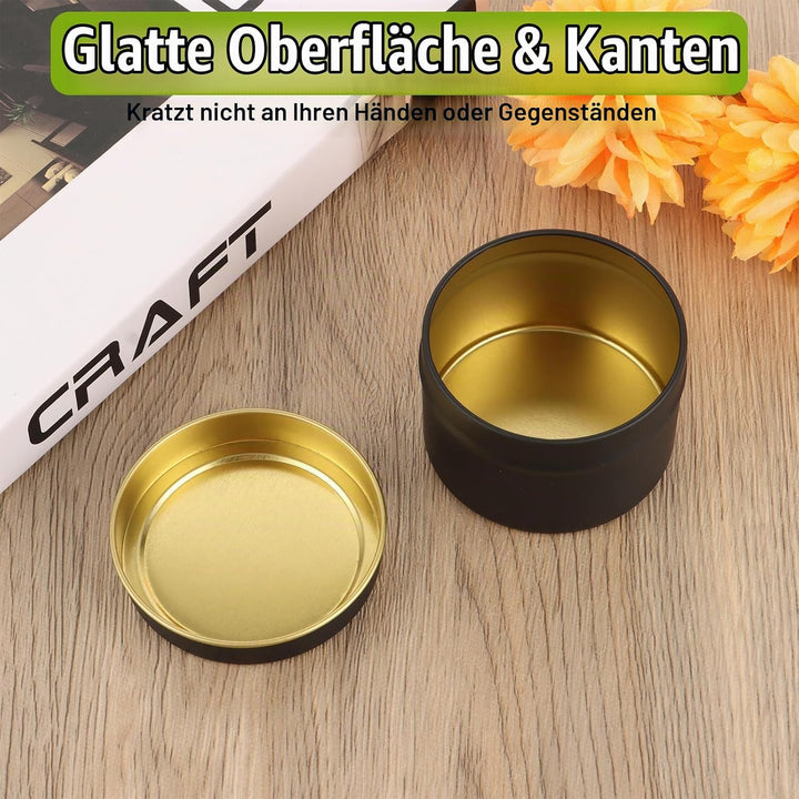 24er-Set Kerzendosen, 65 x 45mm Runde Kerzenbehälter, 120ml Kerzengläs