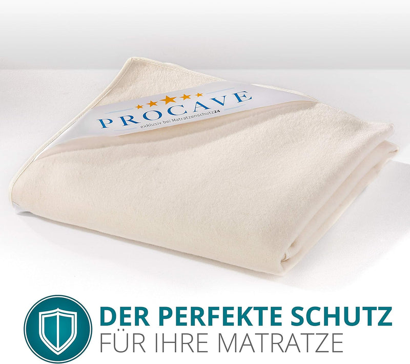 PROCAVE Matratzen-Auflage aus 100% Baumwolle, Natur-Matratzenschoner atmungsaktiv, hochwertige Molto