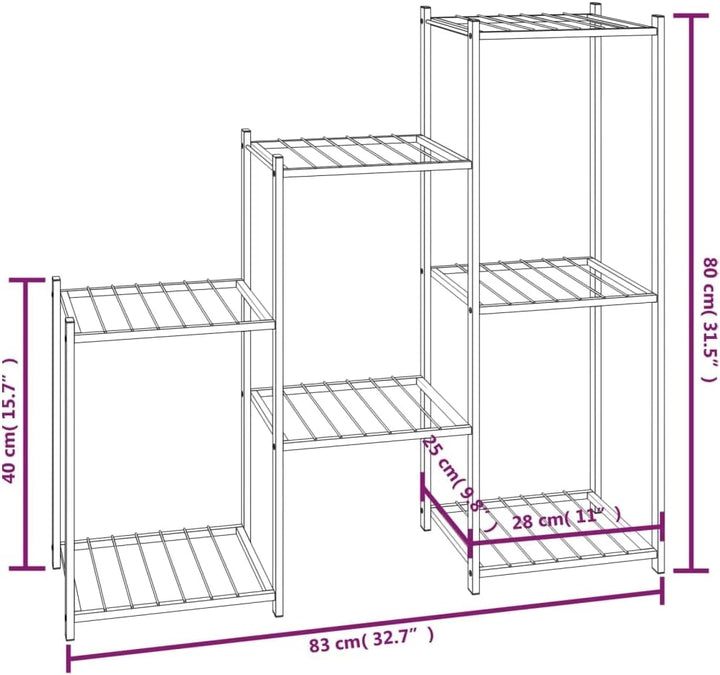 puraday 83x25x80 cm Blumenständer Balkon Blumenständer Draussen Blumenständer Hoch Pflanzenständer B