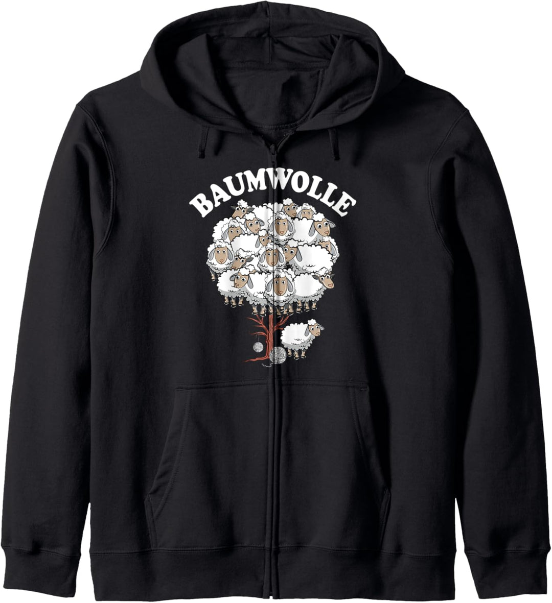 Baumwolle Schaf Schafe Schlafen Stricken Wortspiel Fun Kapuzenjacke