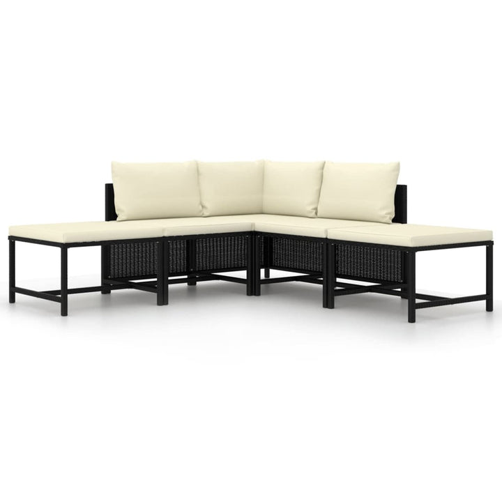 Festnight Lounge Sofa 5-TLG. Modular-Mittelsofa Garten-Sofagarnitur mit Auflagen Gartensofa Gartenmö