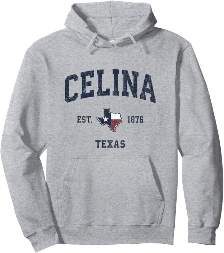 Celina Texas TX Vintage Bundesstaatsflagge Sports Navy Pullover Hoodie