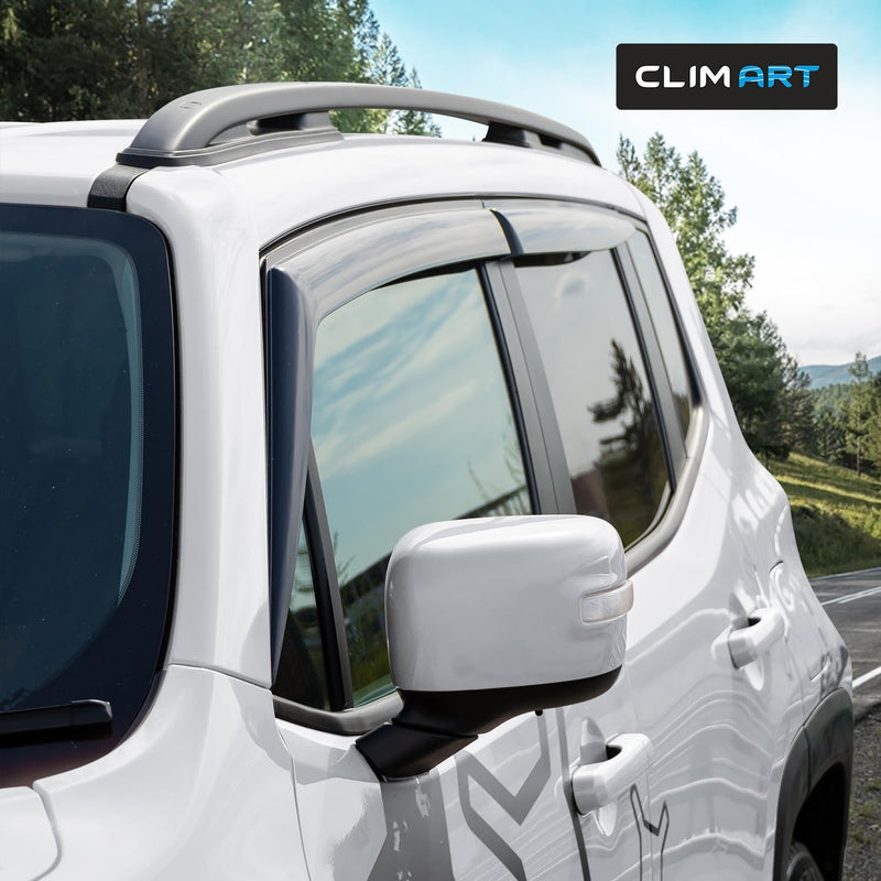 CLIM ART Windabweiser für/kompatible mit Jeep Renegade 2014-2024 SUV, Autofenster Regenschutz, Regen