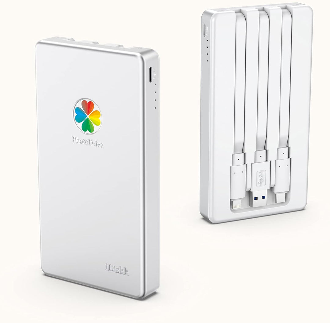 iDiskk 1TB Externe Lightning-Festplatte 3 in 1HDD, MFi-zertifizierte Festplatte für iPhone,USB-C tra