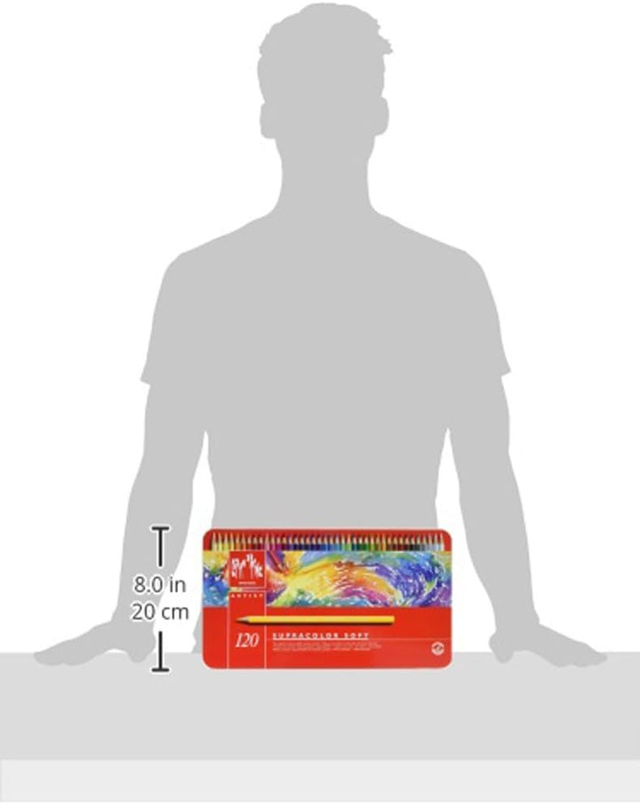 Caran D'Ache Supracolor Soft Pencils - Assorted Colours (Tin of 120) 120 stück (1er Pack), 120 stück