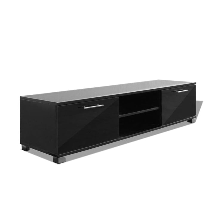 vidaXL TV Schrank Hochglanz-Schwarz Fernsehtisch Lowboard Sideboard TV Möbel 120 x 40.5 x 35 cm Hoch