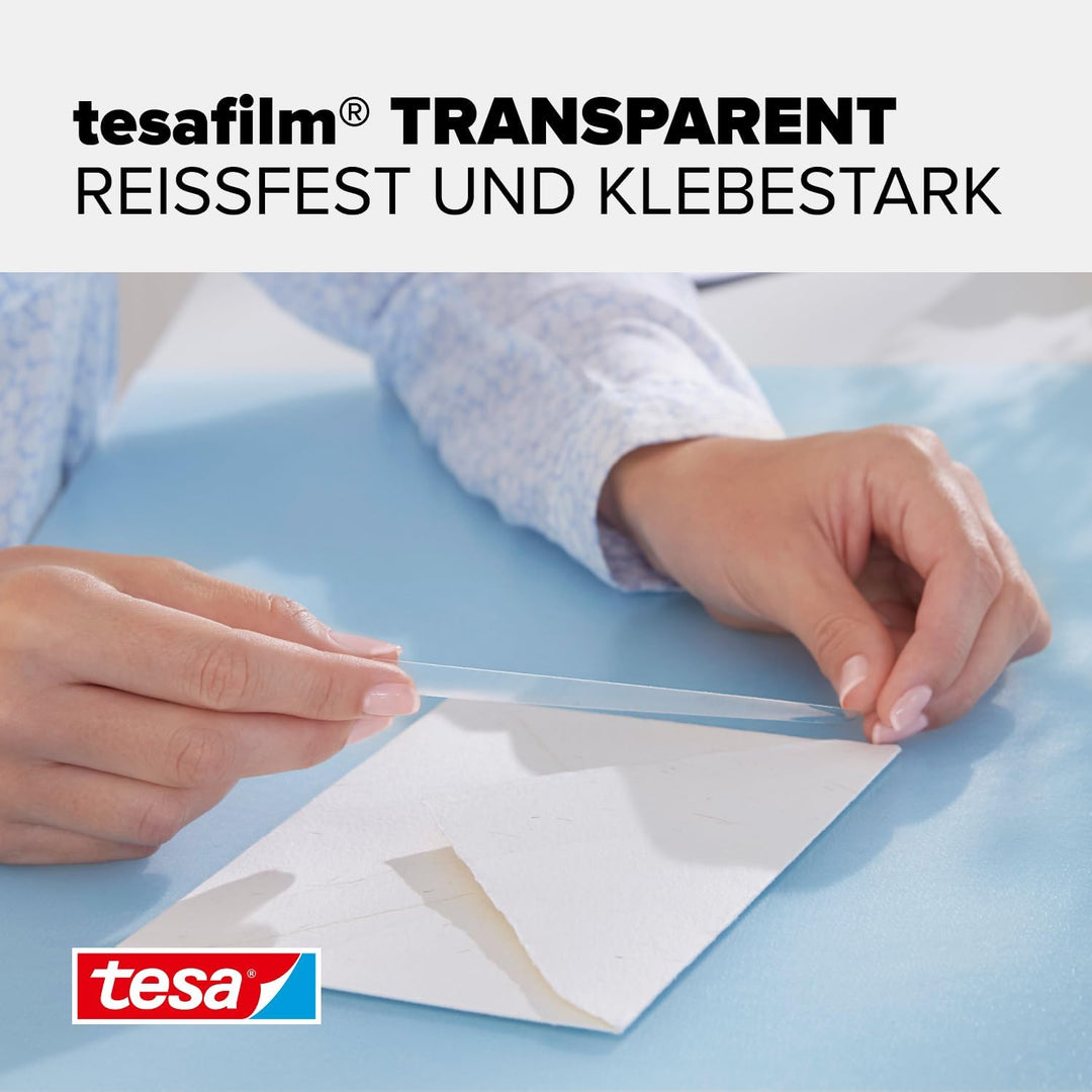 tesafilm transparent - Transparentes Klebeband mit starker Haftung - alterungsbeständig und reissfes