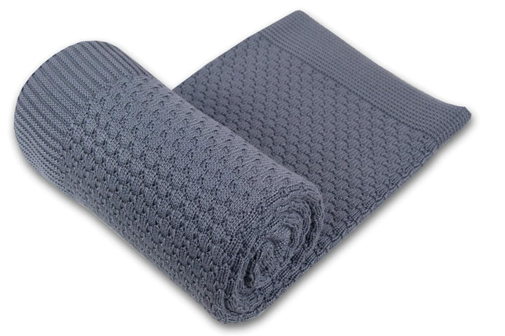 PIMKO 100% Bambusdecke Babydecke Strickdecke Kuscheldecke für Jungen und Mädchen Schmusedecke weich