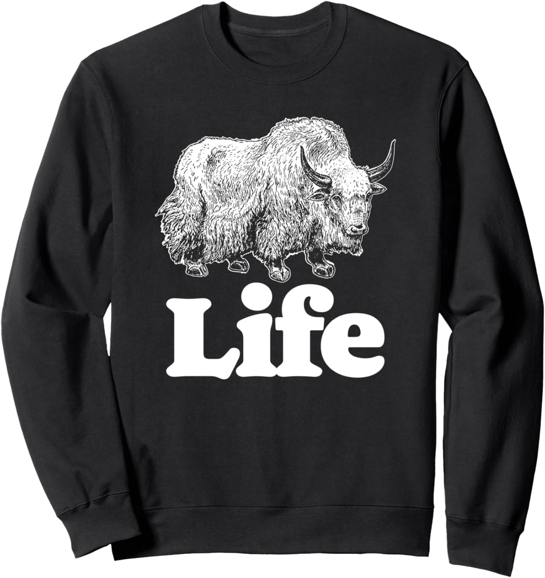 Yak Life! Funny Kayak Paddle River Lovers Distressed Retro Sweatshirt