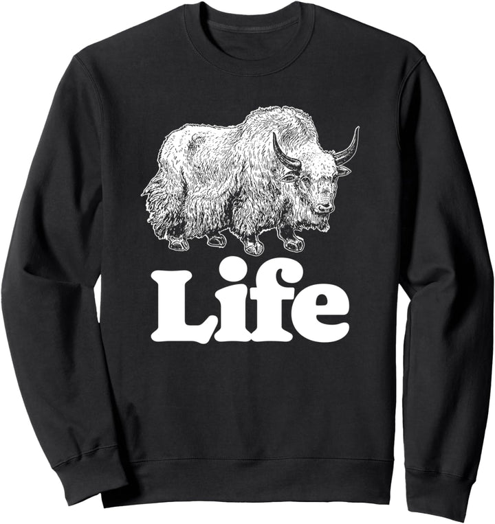 Yak Life! Funny Kayak Paddle River Lovers Distressed Retro Sweatshirt