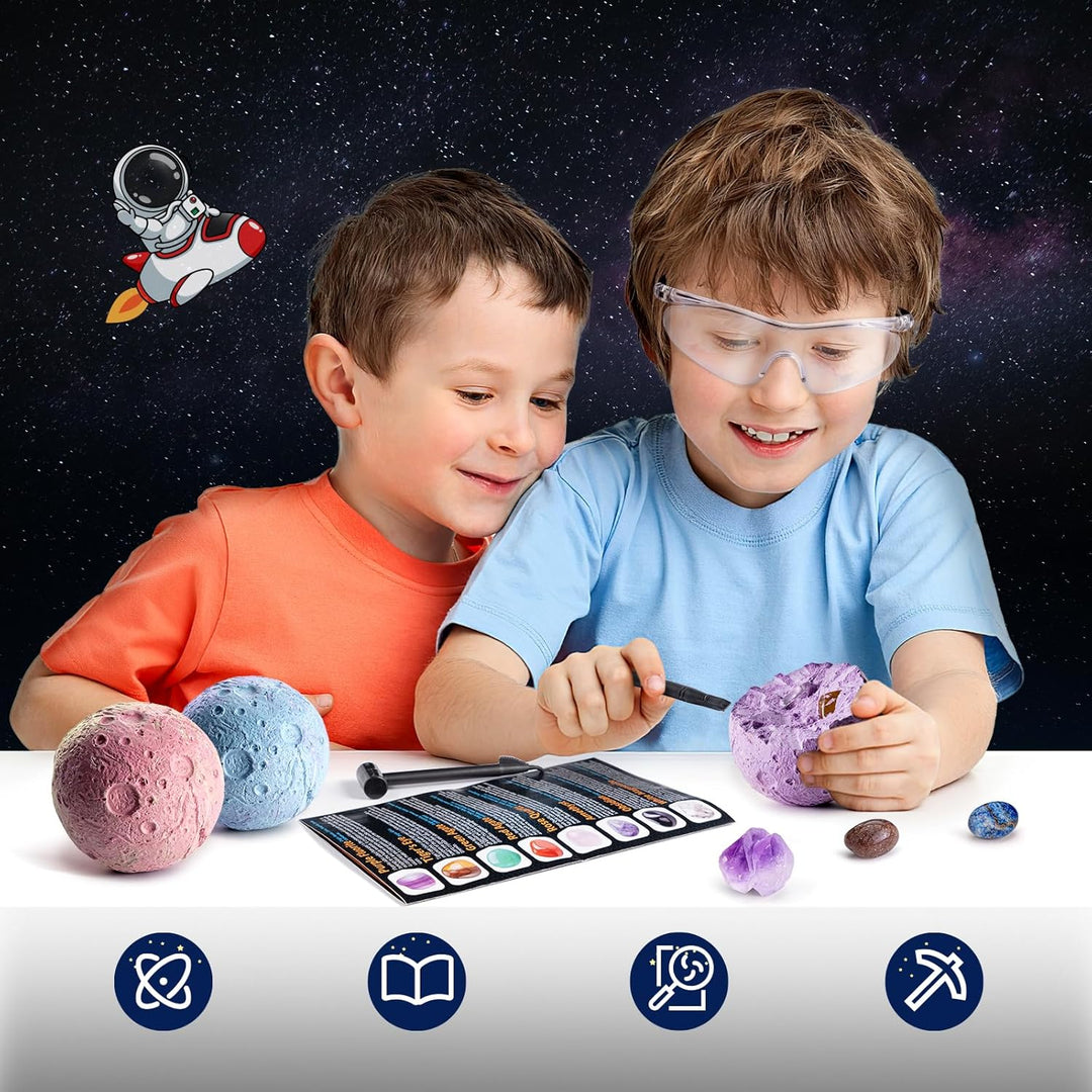 GobiDex Ausgrabungsset für Kinder, Natürliche Edelsteine und Kristalle, Mineralien Steine für Kinder