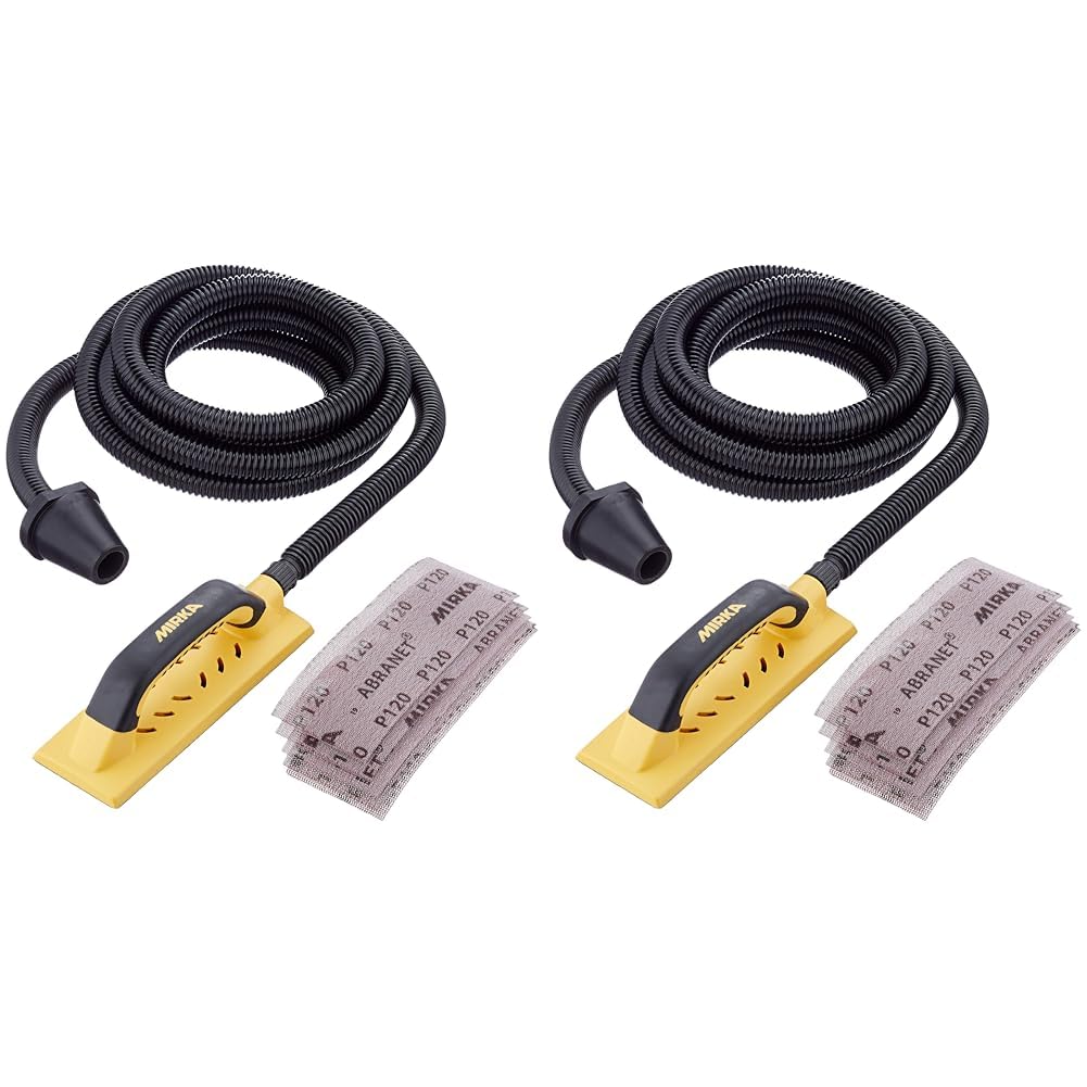 Mirka Handy Handschleifer Starter-Kit I Schleifklotz-Set mit Absaugung inkl 4m Absaugschlauch und 5