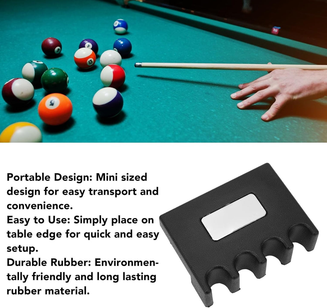 Tragbarer Pool Stick Halter, 4 Queue Ständer Tisch Billard Queue Halter Gummi Mini Stick Halter Für