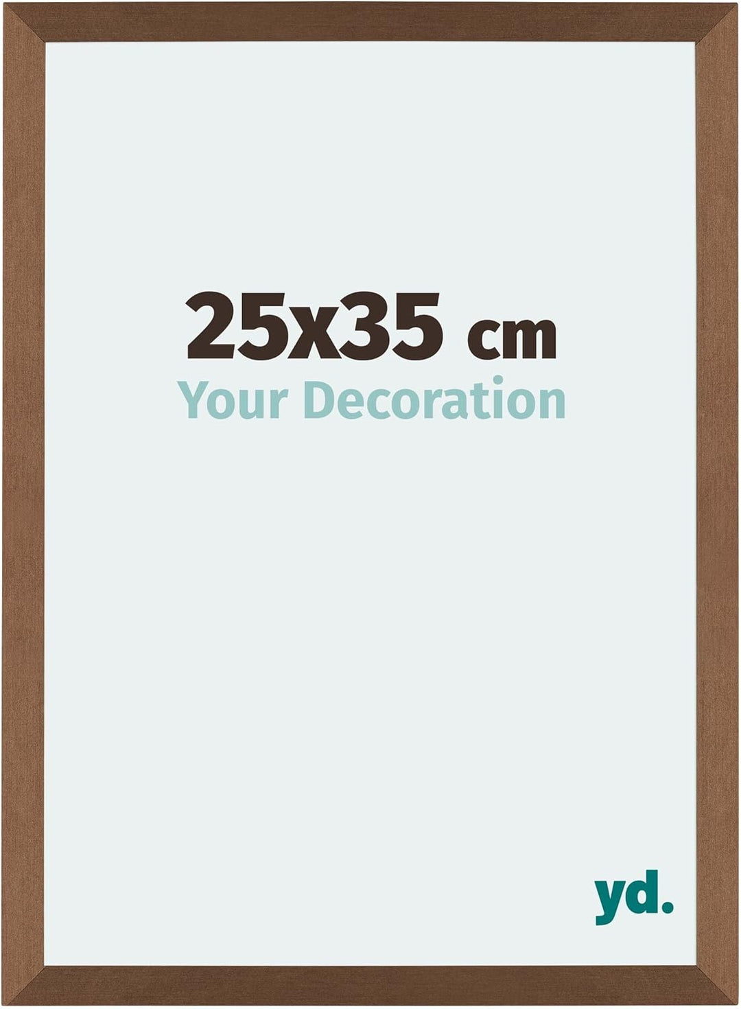 yd. Your Decoration - Bilderrahmen 25x35 cm - Kupfer Dekor - Billderrahmen aus MDF mit Acrylglas - A