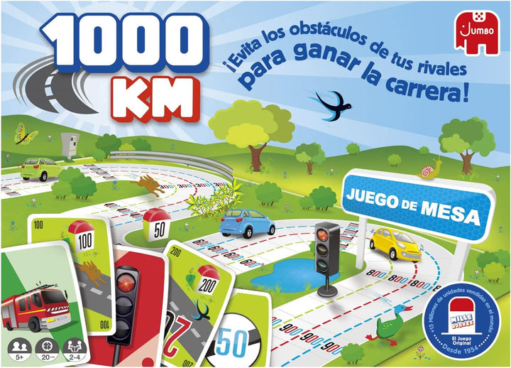 Jumbo - 1000 KM - Familien- und Kinderspiel - 5-99 Jahre - +2 Spieler - Kartenspiel - Spanisch