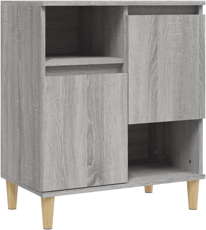 vidaXL Sideboard, Kommode mit 4 Fächern 2 Türen, Highboard Wohnzimmerschrank mit Holzbeinen, Schrank