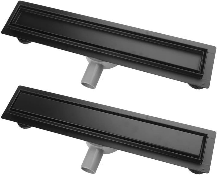 Duschrinne, 50cm,2 in 1,360?,Siphon mit Geruchsstop und Haarsieb Randablauf Befliesbar Edelstahl Abl