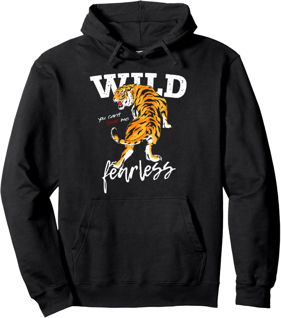 Wild Tiger T-Shirt, Enjoy Cool Tigers Fashion Graphic Design Pullover Hoodie