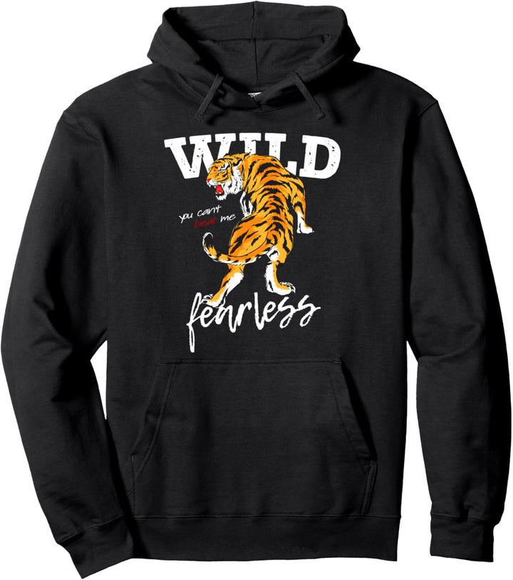 Wild Tiger T-Shirt, Enjoy Cool Tigers Fashion Graphic Design Pullover Hoodie