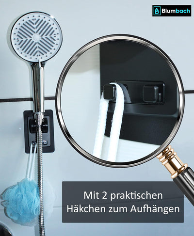 BLUMBACH® Duschkopfhalterung ohne Bohren - DAS ORIGINAL - Duschhalterung kleben statt Bohren - Neigu
