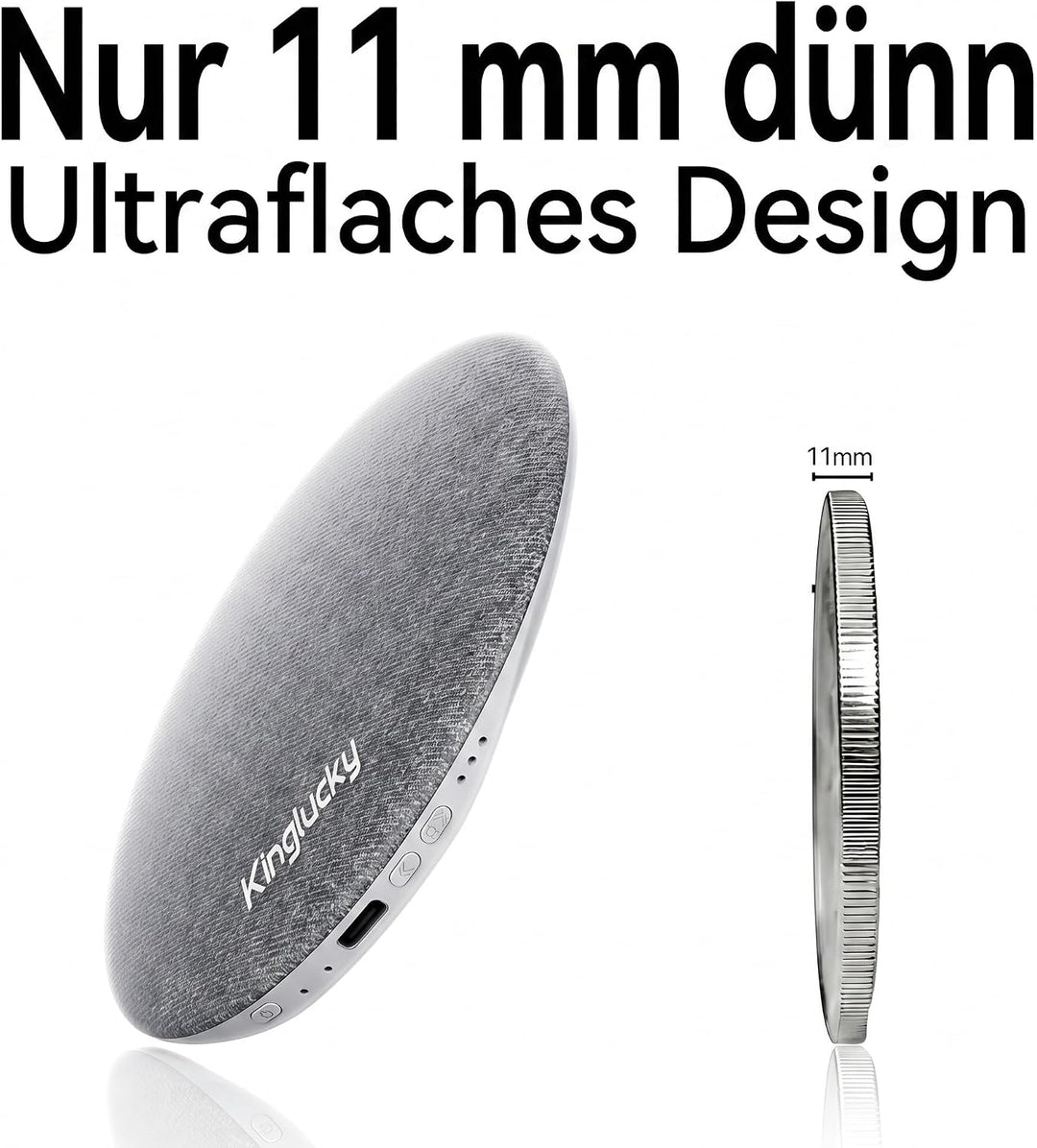 Kinglucky X50 Kissenlautsprecher Bluetooth Pillow Speaker für unter dem Kopfkissen, mit Weissem Raus