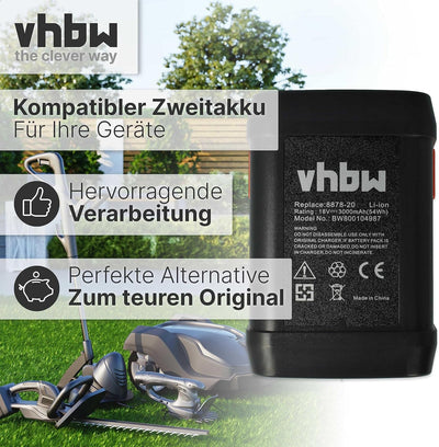 vhbw Akku kompatibel mit Gardena Turbotrimmer AccuCut 400 Li (8840-20), AccuCut 450 Li (8841-20) Ras