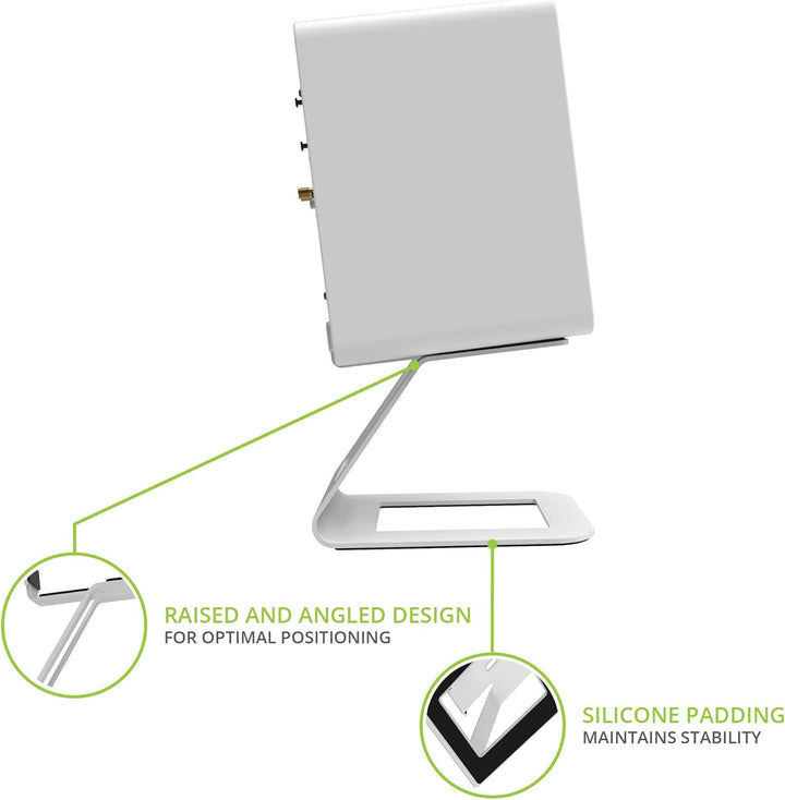 Kanto SE6W Elevated Desktop Speaker Stands for Large Bookshelf Speakers &amp; Full-Size 5”-7” Studio Mon