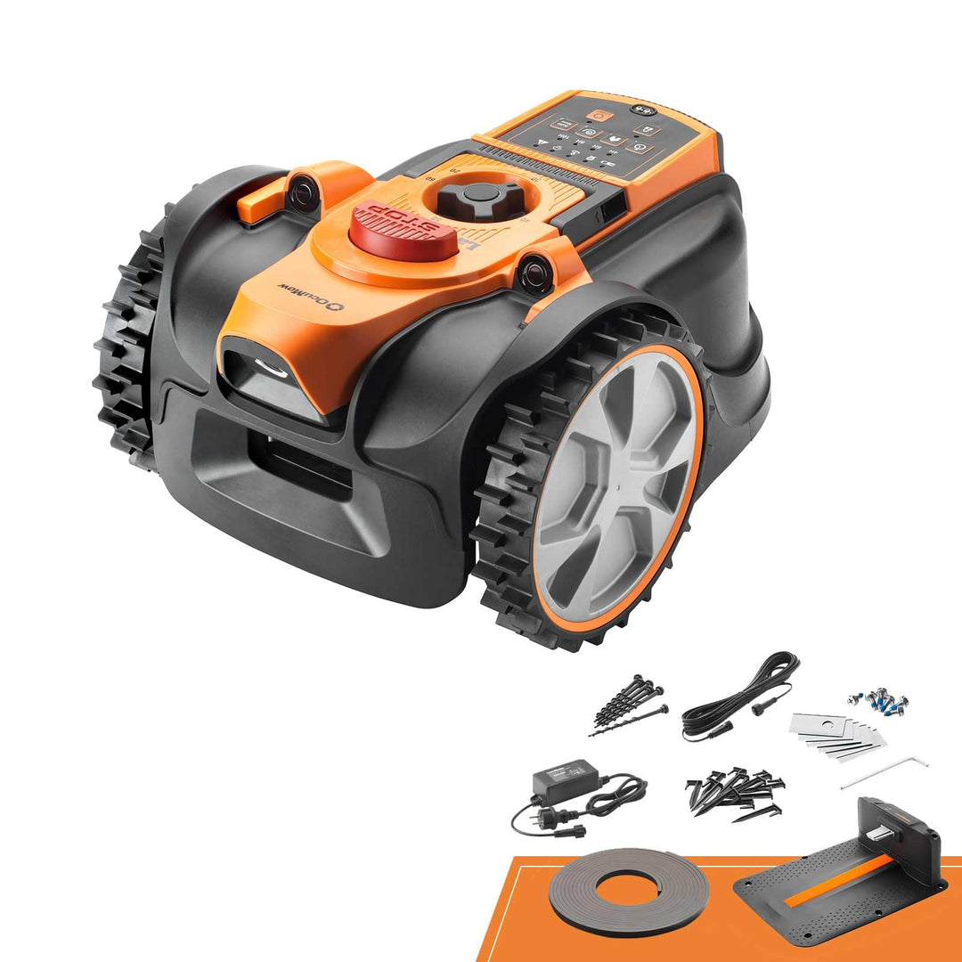 Lawnmaster OcuMow®16 Rasenmäher Roboter Mähroboter ohne Begrenzungskabel bis 300 m², Smarte Hinderni