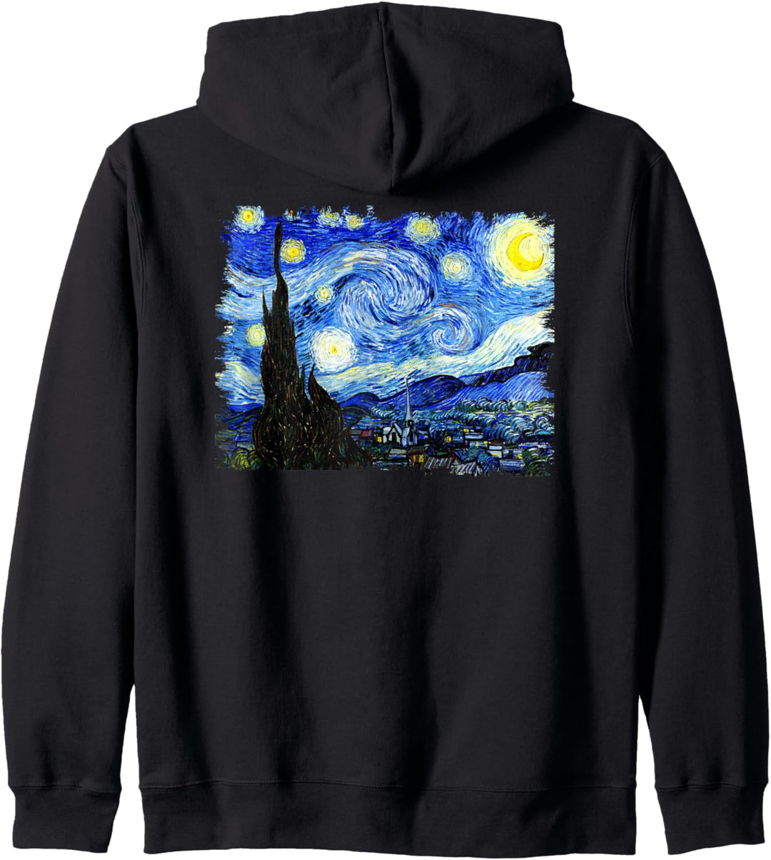 Vincent van Gogh Sternennacht Berühmte Kunst Stilvoll Kapuzenjacke