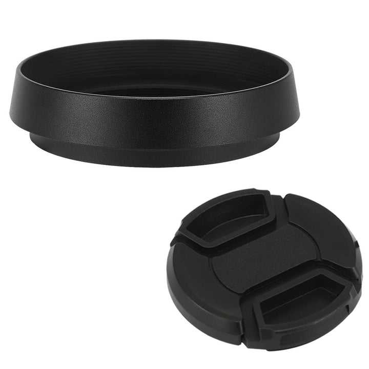 Haoge LH-LQ Gegenlichtblende aus Metall mit Deckel für Leica Q Q2 Q-P QP Typ 116 Typ116 Kamera schwa