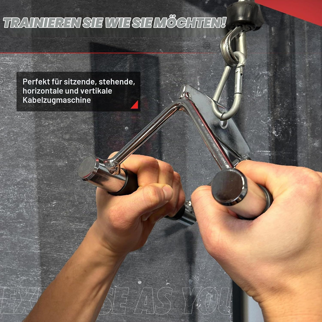 MuscleForge® Aufsatz für Latzug, Seilzug, Griff mit Drehbarem für Kabelmaschine, Kabelzug Griff für