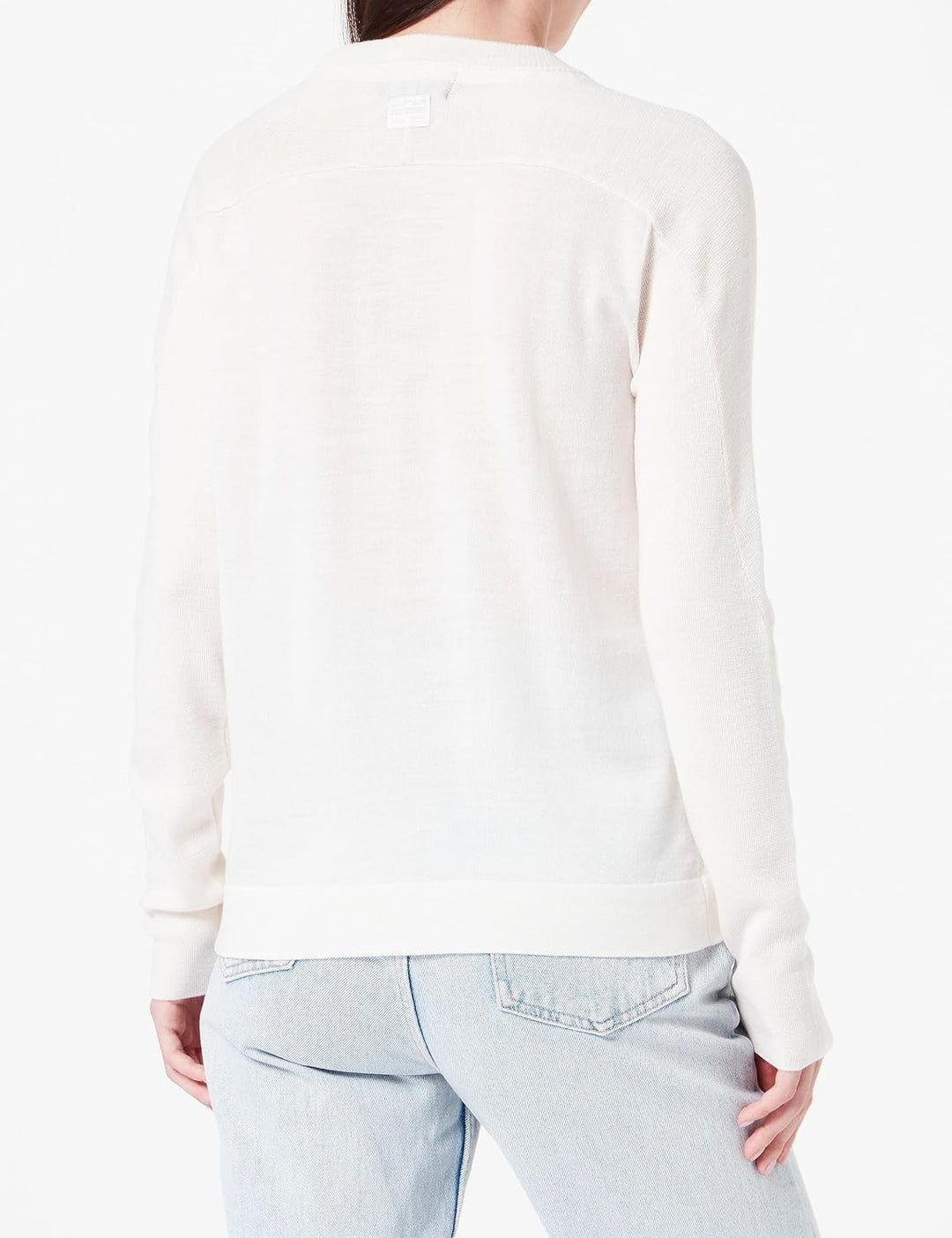 G-STAR Damen Core Round Neck Knit M Beige (Eggnog D23683-b692-g076), M Beige (Eggnog D23683-b692-g07