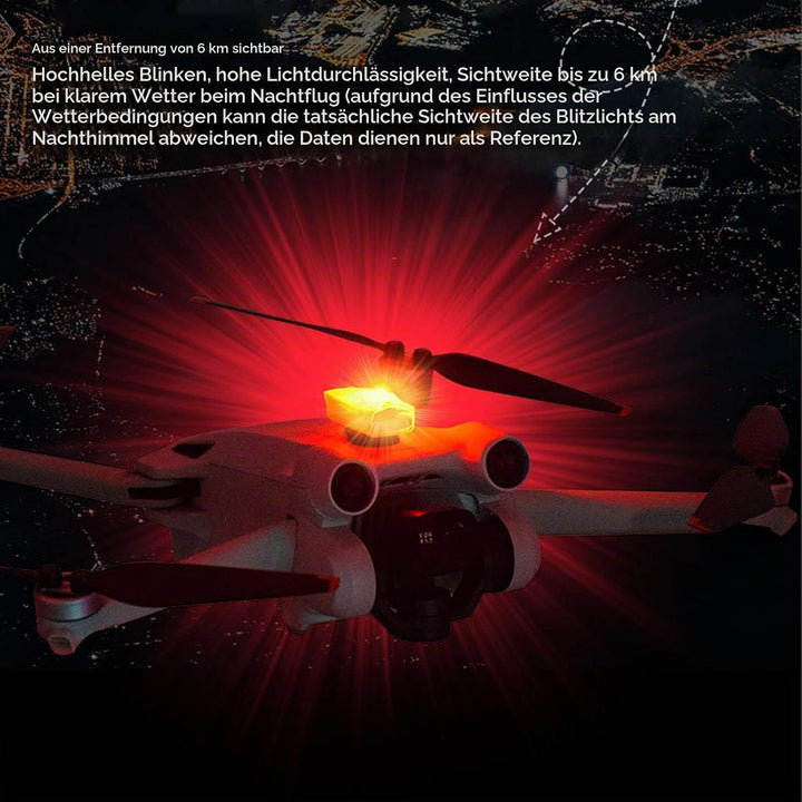 Mini 3 Pro Drohnen-Blitzlicht, Weiss/rot/grün Blinkend, 10 Blinkmodi, Leicht, USB-Aufladung, Hakensc