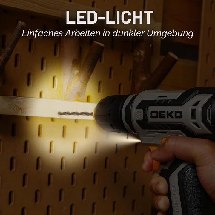 Akkuschrauber Klein Akkubohrer：DEKOPRO 12V Power Akku-Bohrer-Set mit kleinen Elektrobohrern und 3/8-