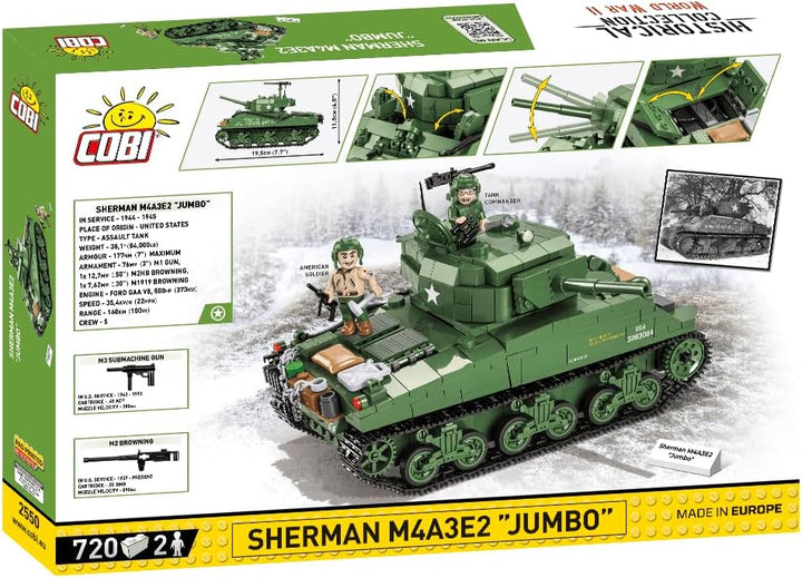 COBI 2550 Sherman M4A3E2 Jumbo, Historical Collection, World War II (WWII), Keine