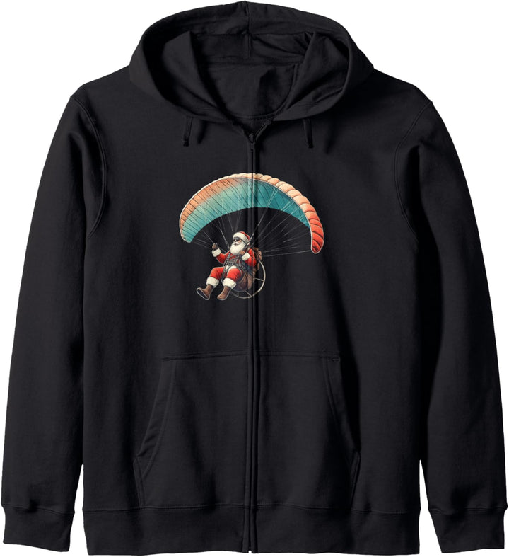 Paragliding Santa Extreme Hobbies Sport Weihnachten Pyjama Kapuzenjacke