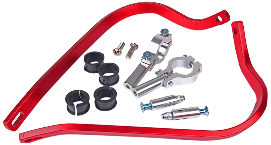 Triclicks 22mm 7/8" Universal Motorrad Handschützer Für Dirt Bike MX ATV (Rot)