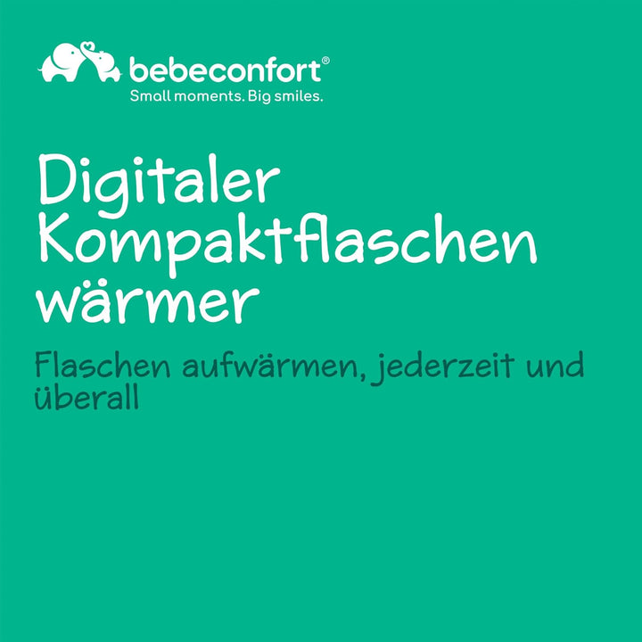 Bebeconfort Digitaler Kompaktflaschenwärmer, Flaschenwärmer baby für unterwegs, kompakt L6,5 x B6,5