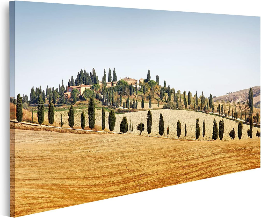 islandburner Bild auf Leinwand Typische Landschaft In Der Toskana Im Herbst Wandbild Poster Kunstdru