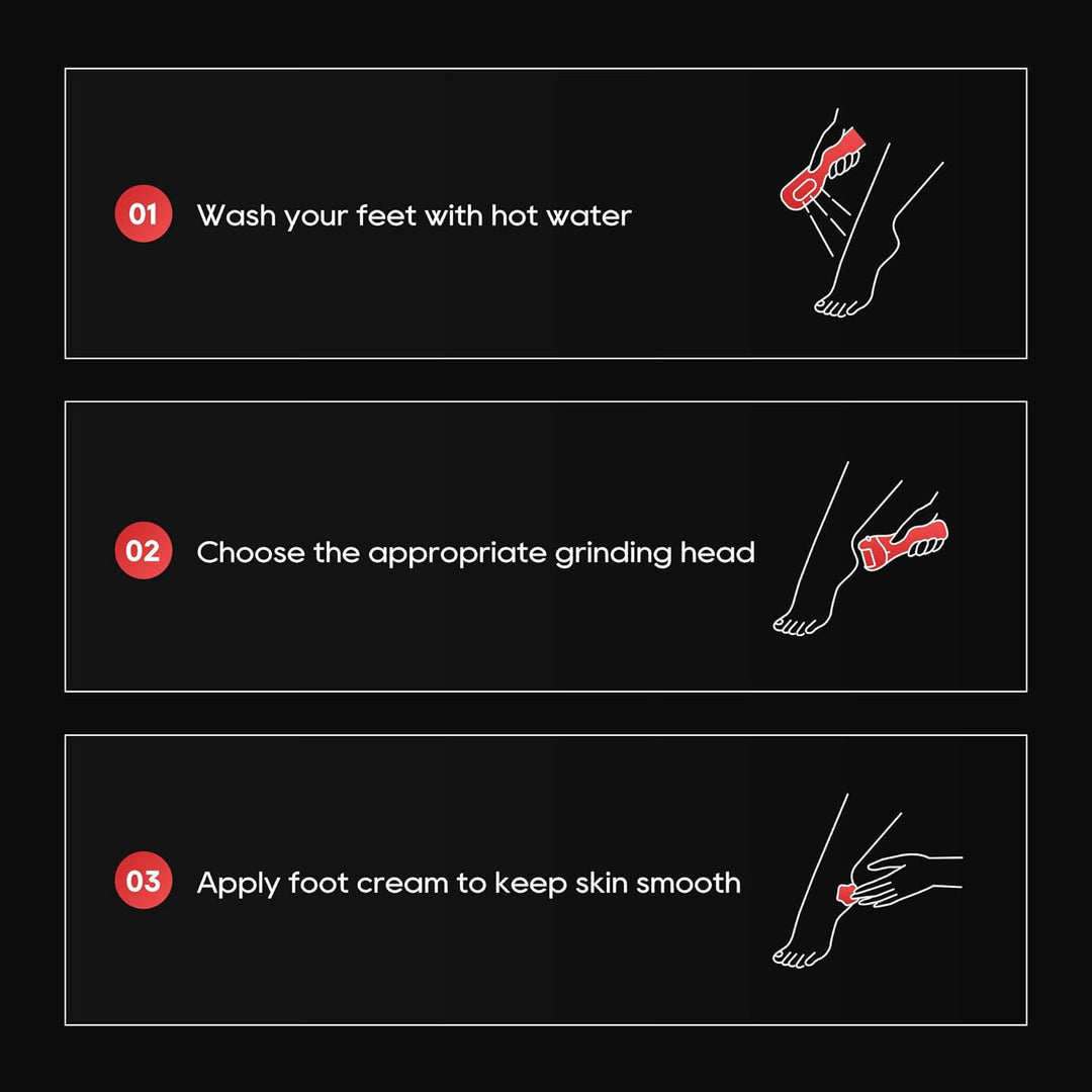 Hornhautentferner Elektrisch, Hornhaut Entfernen fuss Wiederaufladbar,Pedi Vac mit 3 Ersatzwalzen 2