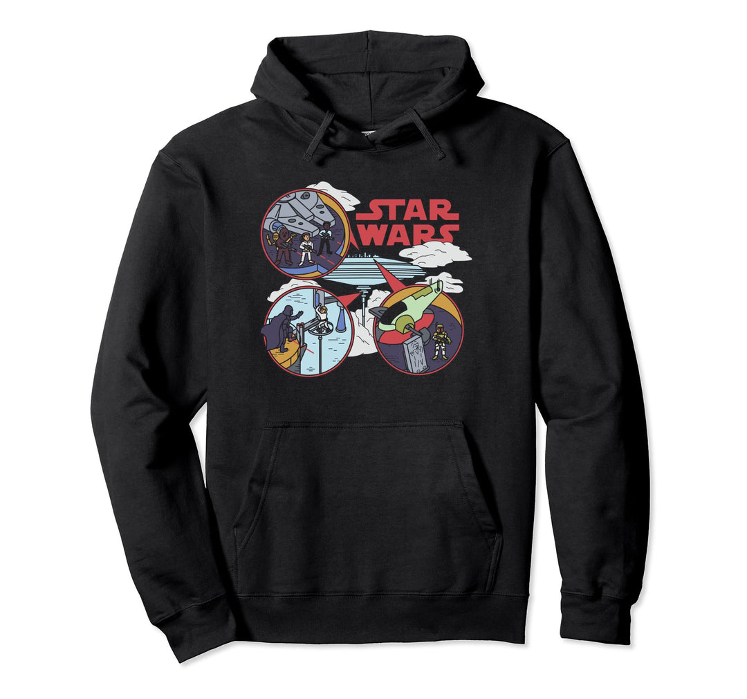 Star Wars Empire Strikes Back Flying City Models Pullover Hoodie