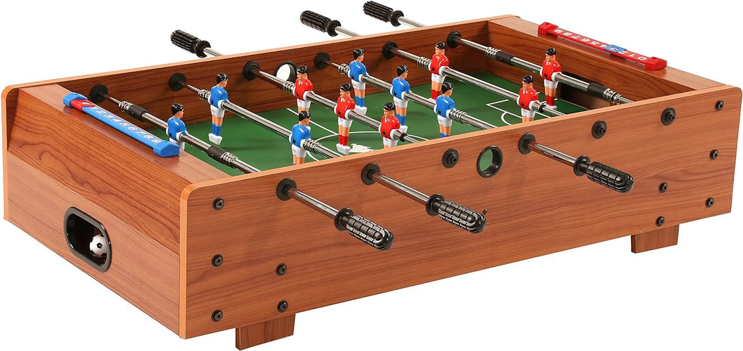 Mini-Kickertisch als praktische Auflage für Tisch oder Boden mit kindersicheren Teleskopstangen Grös