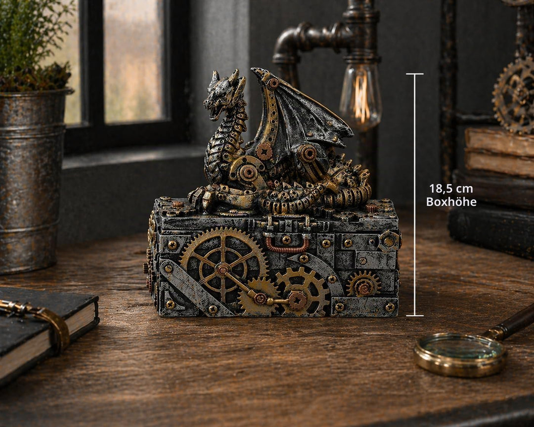Nemesis Now U3821K8 Secrets of The Machine Box 19,5cm Silber